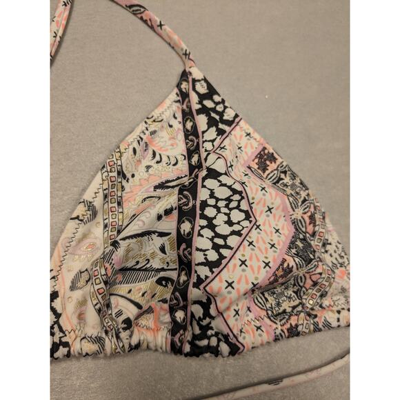 Victoria's Secret Bikini Top Women's XL Boho Print String Y2K‎ EUC - Picture 2 of 8